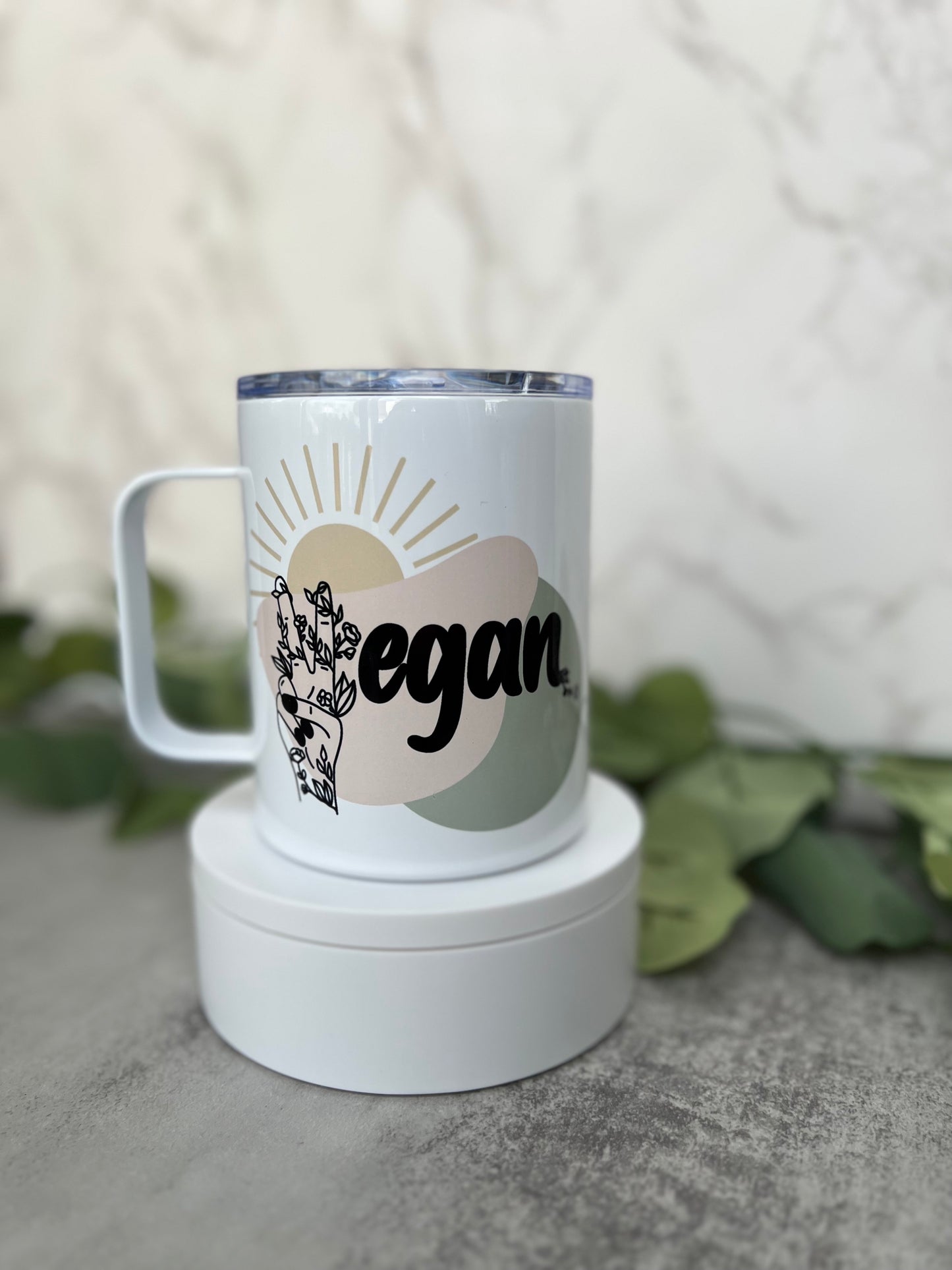 Vegan Peace Stainless Steel Double Walled Mug