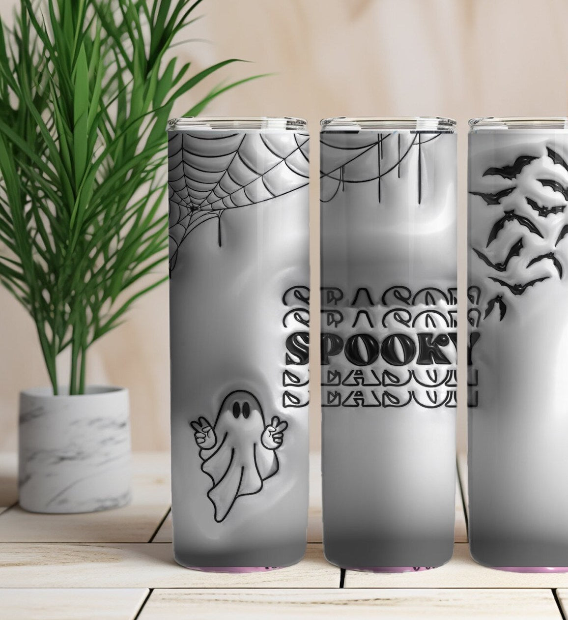 3D Puff Spooky Season 20 oz. Skinny Tumbler