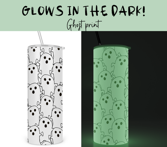 GLOW IN THE DARK Ghost 20 oz. Skinny Tumbler